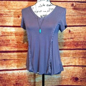 Knox Rose lace high-low hemline T-shirt